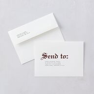 Editorial Gothic Till Death Wedding Invitations Charcoal Signature Blank No Standard