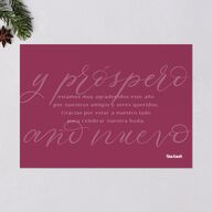 Scripted Feliz Navidad Holiday Cards Raspberry Signature Blank Standard Landscape