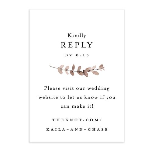 Soft Pampas Botanical URL RSVP Cards Midnight Signature Standard