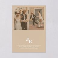 Nostalgic Save the Date Cards Tan Signature smooth Blank No Standard