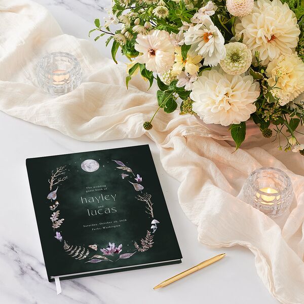 Crystal Forest Guest Books Hunter Green