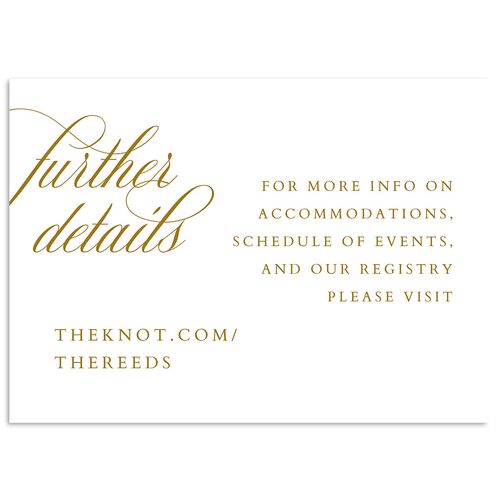 The Union Of Wedding Enclosure Cards Marigold Signature Standard