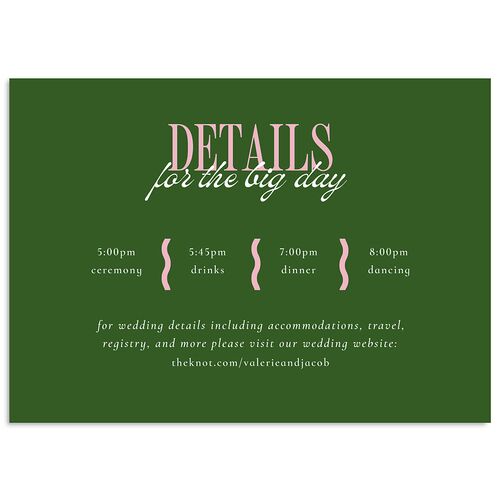 Wavy Frame Photo Itinerary Cards Scottish Green Signature Standard