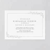 Dainty Frame Rehearsal Dinner Invitations Pure White Signature Blank
