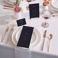 Gilded Bold Menus Gold Navy Signature
