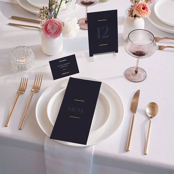 Gilded Bold Menus Gold Navy Signature