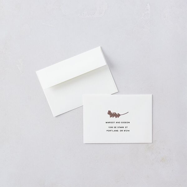 Climbing Leaves Wedding Response Cards Copper Signature Standard