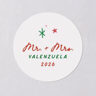 Whimsical Painted Holiday Border Holiday Stickers Scarlet Circle