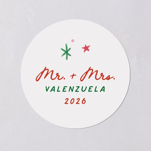 Whimsical Painted Holiday Border Holiday Stickers Scarlet Circle