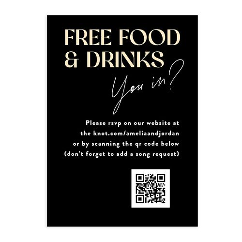 Wedding of the Century QR Code RSVP Cards Midnight Signature Standard
