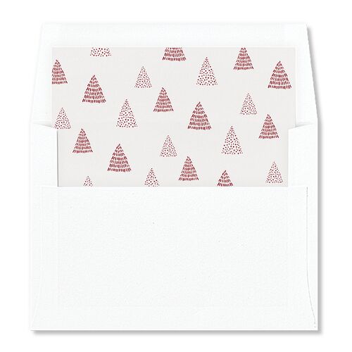 Christmas Wishes Envelope Liners Maroon Standard
