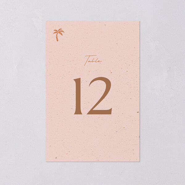 Beach Party Table Numbers Pink Cotton Signature