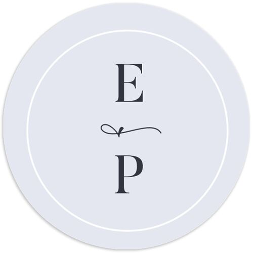 Shades of Blue Wedding Stickers Ocean Circle