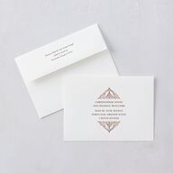 Indian Painted Henna Save the Date Cards Chestnut Signature smooth Blank No Standard
