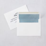 Mountain Sky Foil Wedding Invitations Gold Navy Signature Blank No Standard