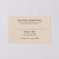 Southwestern Nouveau All-in-One Wedding Invitations Red Clay Signature Light Both Recipient and Return Addresses No
