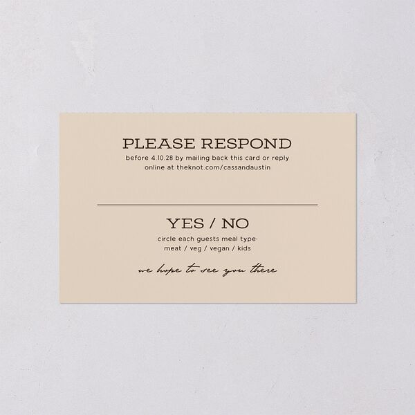 Southwestern Nouveau All-in-One Wedding Invitations Red Clay Signature Light Both Recipient and Return Addresses No