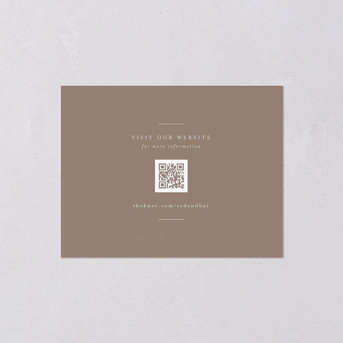 Side Panel Save the Date Petite Cards Fawn Signature smooth Blank No Standard