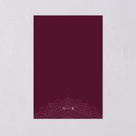 Indian Gilded Adornment Table Numbers Gold Burgundy Signature