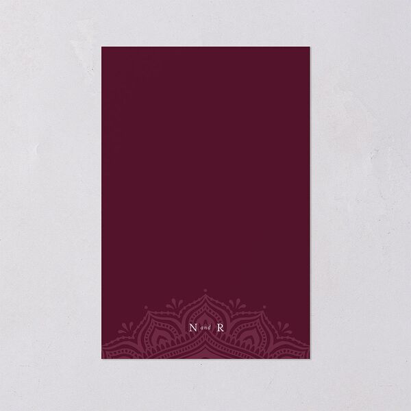 Indian Gilded Adornment Table Numbers Gold Burgundy Signature
