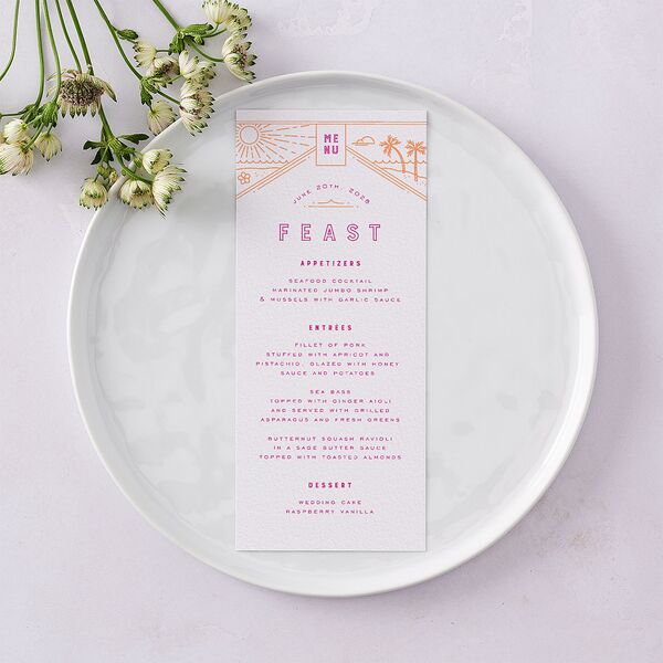 Iconic Beach Menus Tangerine Signature