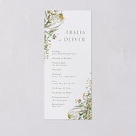 Gilded Greenery Wedding Programs Gold Pure White Signature