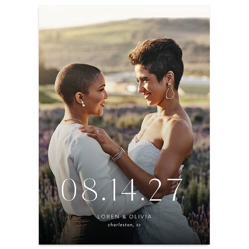 Sweet Sunflowers Save the Date Cards Maroon Signature smooth Blank No Standard