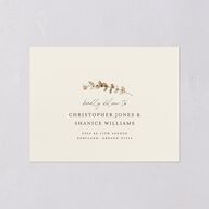 Soft Pampas Botanical All-in-One Wedding Invitations Sepia Signature Light Both Recipient and Return Addresses No