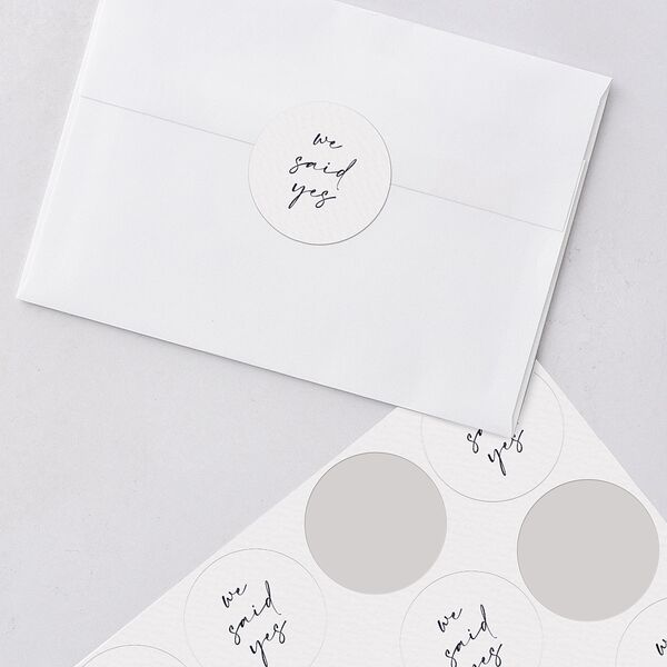 Layered Watercolor Wedding Stickers Navy Circle