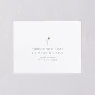 Dainty Monogram All-in-One Wedding Invitations Moon Rock Signature Light Both Recipient and Return Addresses