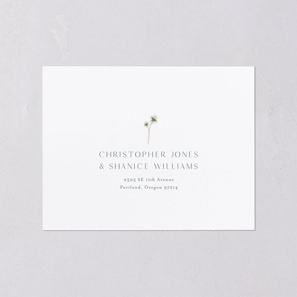 Dainty Monogram All-in-One Wedding Invitations Moon Rock Signature Light Both Recipient and Return Addresses