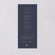 Gilded Sprigs Wedding Programs Moody Blue Signature