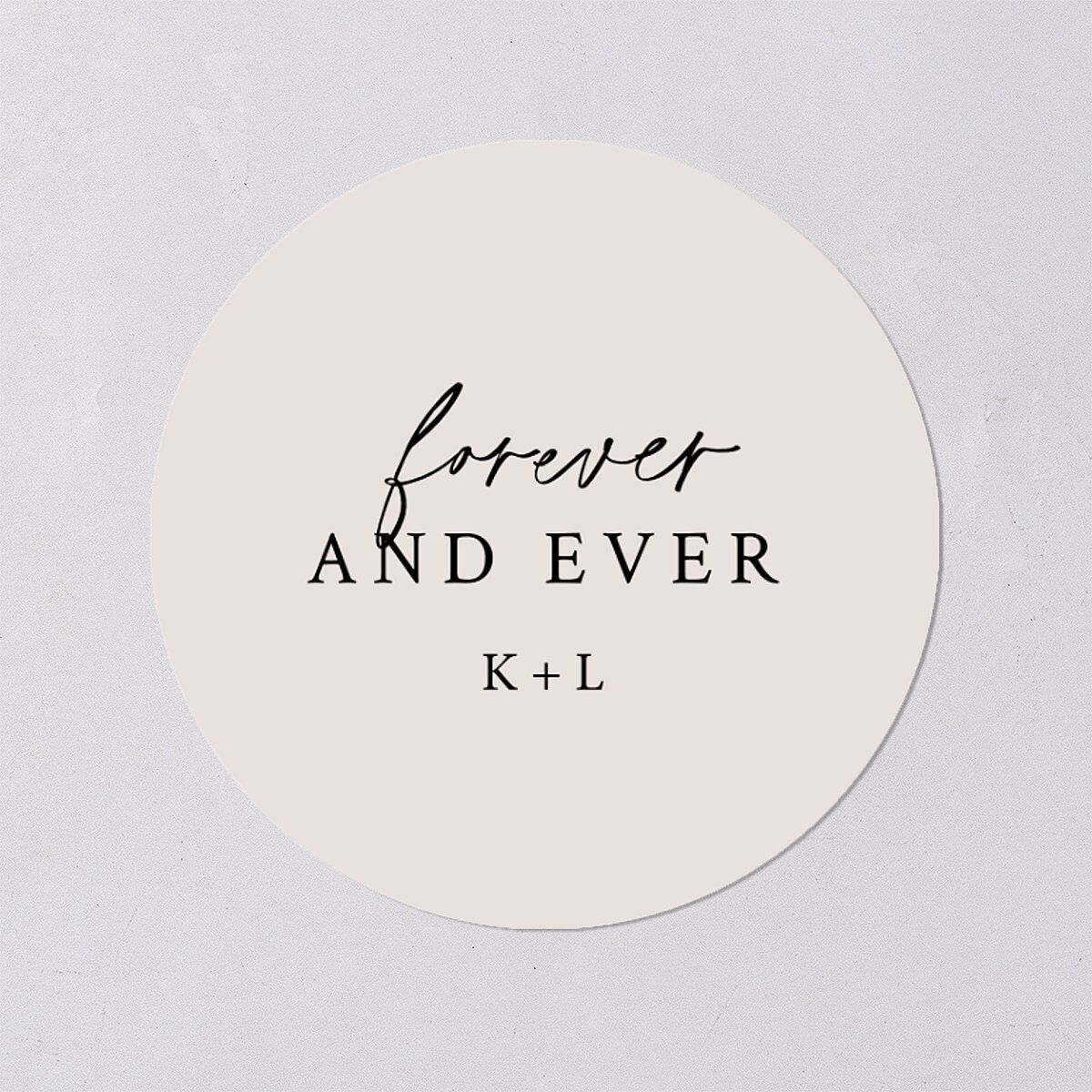 Captured Love Engagement Party Wedding Stickers Pure White Circle