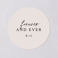 Captured Love Engagement Party Wedding Stickers Pure White Circle