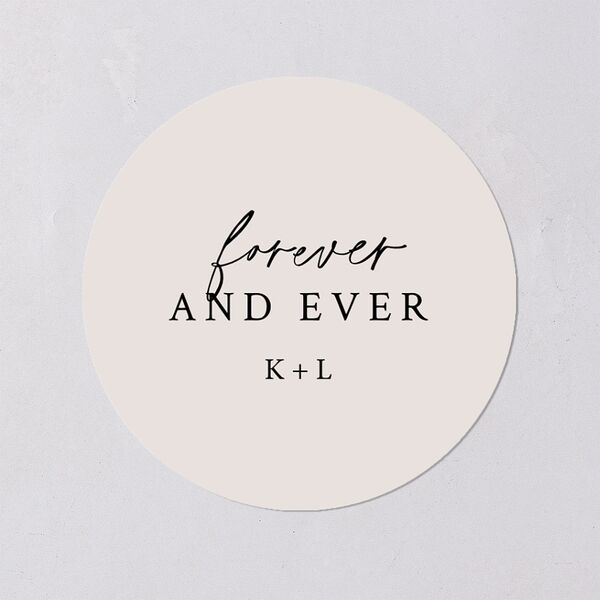 Captured Love Engagement Party Wedding Stickers Pure White Circle