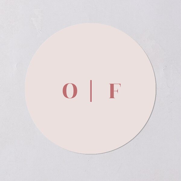 Cherry Blossoms Wedding Stickers Soft Pink Circle