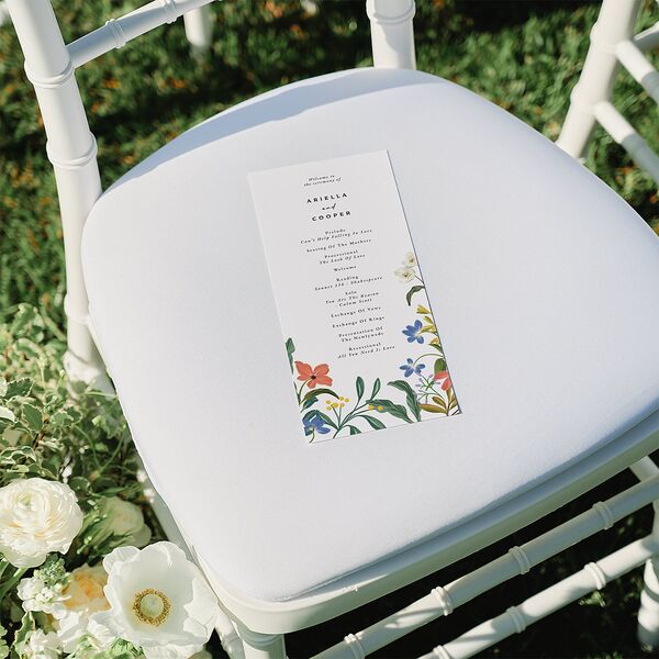 Vintage Garden Wedding Programs Rose Gold Signature