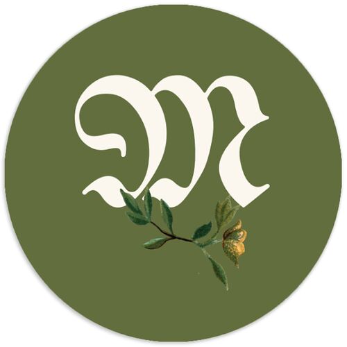 Medieval Renaissance Wedding Stickers Moss Circle