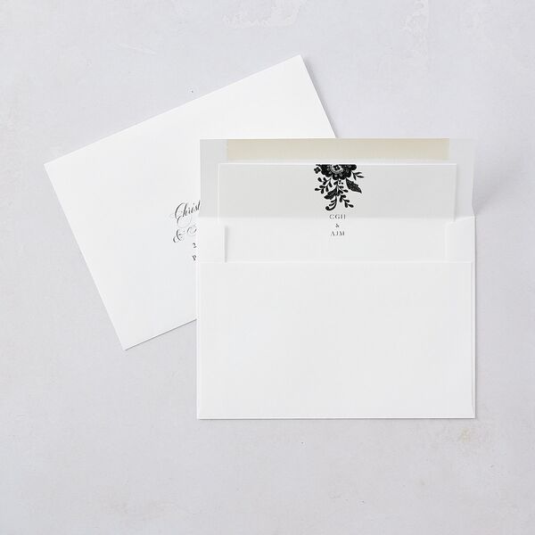 Ornate Lace Save The Date Cards Midnight Signature smooth Blank No Standard