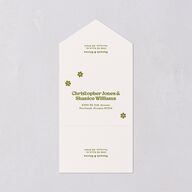 Simple Retro Daisy All-in-One Wedding Invitations Meadow Signature Light Both Recipient and Return Addresses No