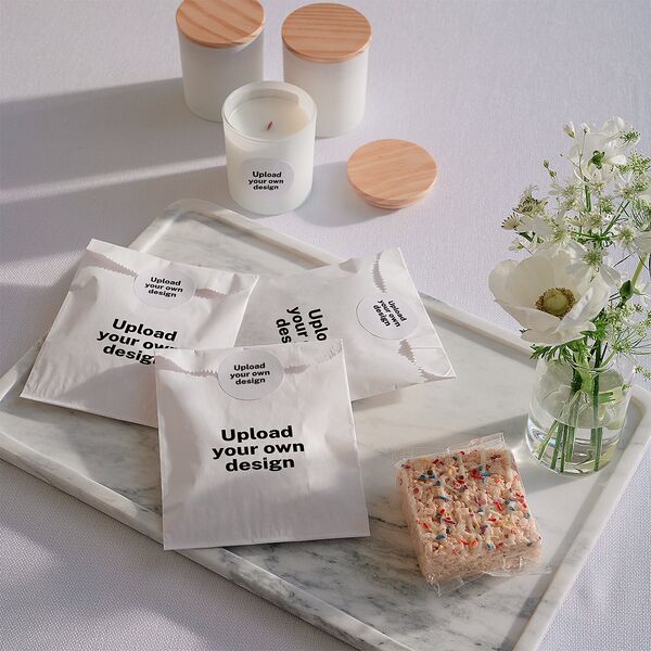 Upload Your Own Design Landscape Wedding Stickers Pure White Circle