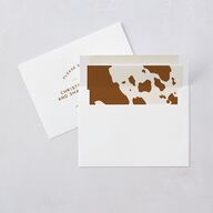 Western Denim Save The Date Cards Champagne Signature smooth Blank No Standard
