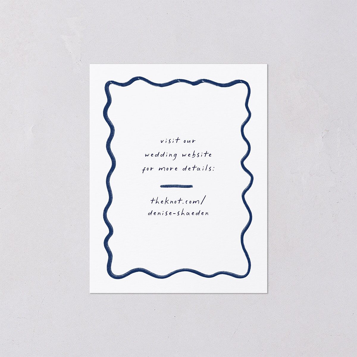 Dainty Bow Save the Date Petite Cards Navy Signature smooth Blank No Standard