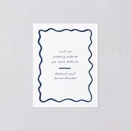 Dainty Bow Save the Date Petite Cards Navy Signature smooth Blank No Standard