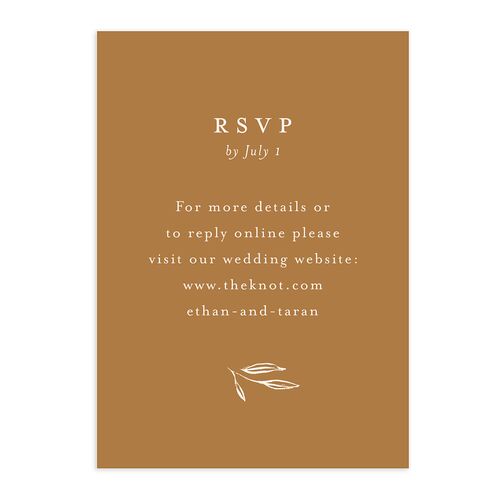 Minimal Leaves URL RSVP Cards Saddle Signature Standard