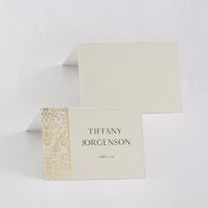 Ornate Regency Place Cards Gold Bisque Signature