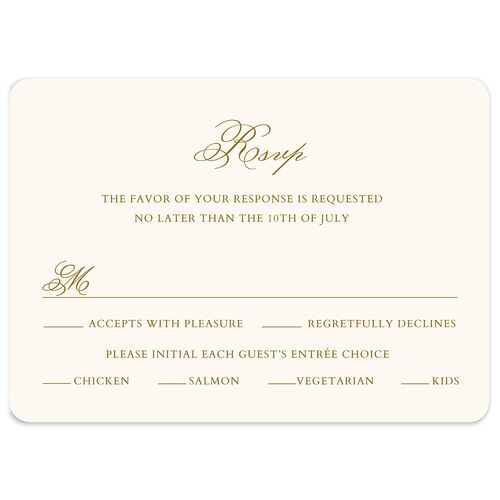 Romantic Rococo Wedding Response Cards Dusty Blue Signature Rounded
