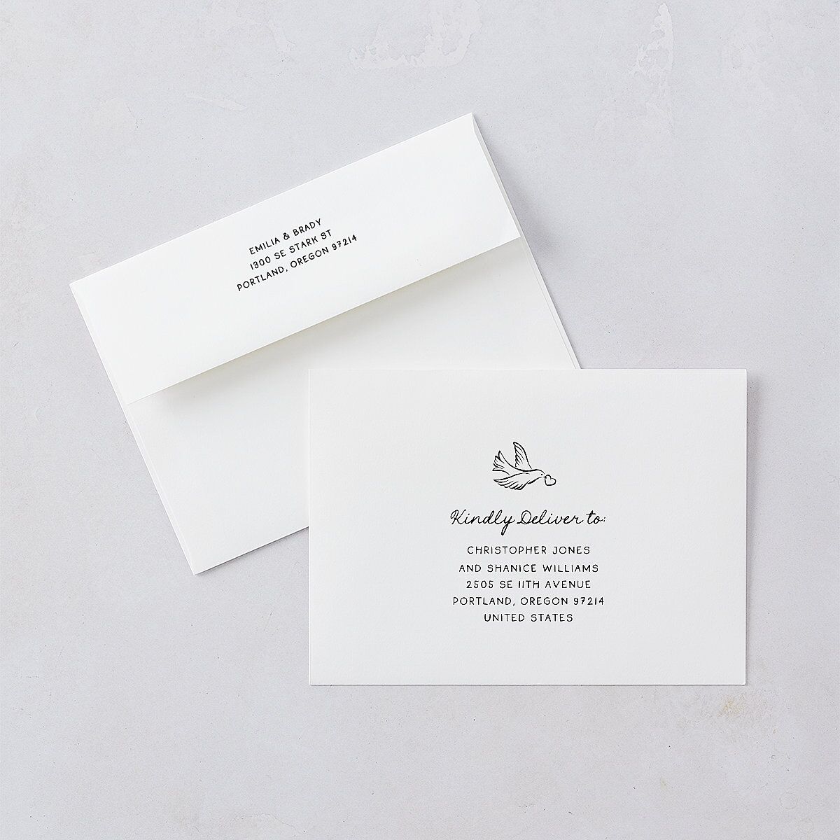 Vintage Lovebird Banner Save the Date Cards Linen Signature smooth Blank No Standard