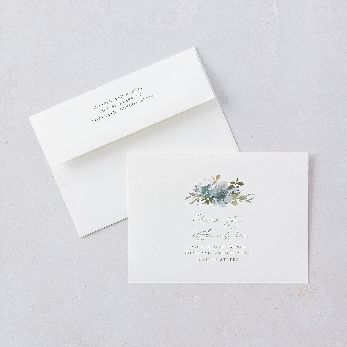 Garden Arch Wedding Invitations Navy Signature Blank No Standard