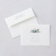 Garden Arch Wedding Invitations Navy Signature Blank No Standard